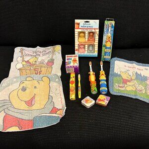 Lot/Group of Winnie the Pooh & Friends Bath Accessories